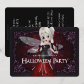 リトルデビル レディバグ ファンタジー ハロウィン 招待状 2 (正面/裏面)