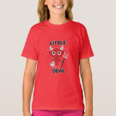 リトルデビル – 女子の基本Tシャツ Tシャツ (正面)