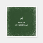 リトルトインデアシンプルーの雪の結晶クリスマスフォレスト スタンダードカクテルナプキン (正面)