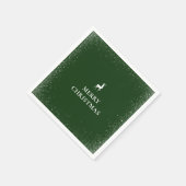 リトルトインデアシンプルーの雪の結晶クリスマスフォレスト スタンダードカクテルナプキン (角)