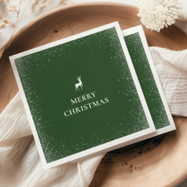 リトルトインデアシンプルーの雪の結晶クリスマスフォレスト スタンダードカクテルナプキン