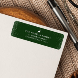 リトルトインデアシンプルーの雪の結晶グリーンクリスマス ラベル