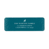 リトルトインデアシンプルーティール（緑がかった色）クリスマス ラベル (正面)