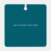 リトルトナイシンプルア雪の結晶カスタム写真 メタルオーナメント (裏面)