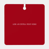 リトルトナイシンプルア雪の結晶フォトレッド メタルオーナメント (裏面)