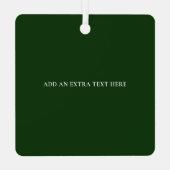 リトルトナカイシンプルの雪の結晶フォトグリーン メタルオーナメント (裏面)