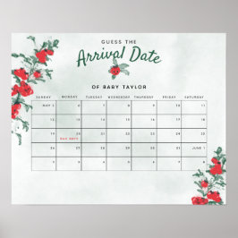 リトルトマ素朴トガール赤ちゃんシャワー推定日 ポスター