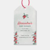 リトルトマ素朴トシックな水の色ベビーシャワー ギフトタグ (正面)