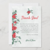 リトルトマ素朴トシックな水の色ベビーシャワー サンキューカード (正面)