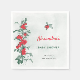 リトルトマ素朴トシックな水の色ベビーシャワー スタンダードカクテルナプキン