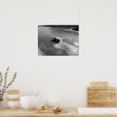 リトルトラー、カーディフベイハーバー – ブラックとWh ポスター (キッチン)