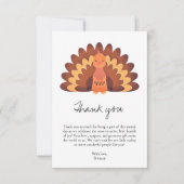 リトルトルコ秋ベビーシャワーサンキューカード サンキューカード (正面)