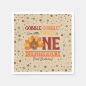 リトルトルコ秋感謝祭1st誕生日 スタンダードカクテルナプキン (正面)