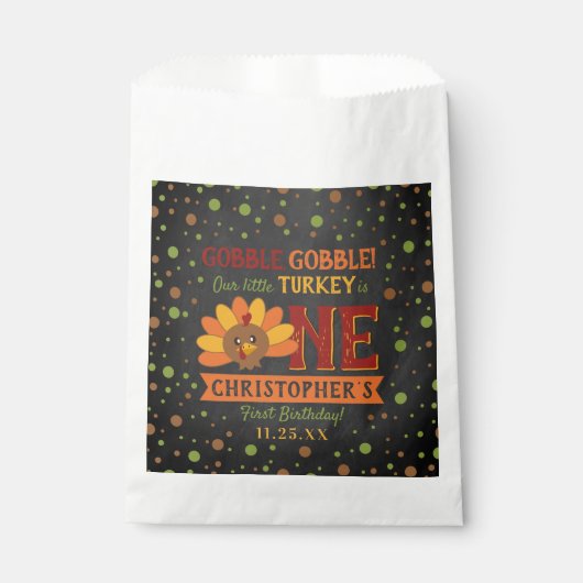 リトルトルコ秋感謝祭1st誕生日 フェイバーバッグ (正面)