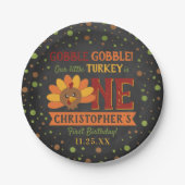 リトルトルコ秋感謝祭1st誕生日 ペーパープレート (正面)