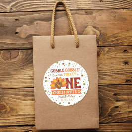 リトルトルコ秋感謝祭1st誕生日 ラウンドシール