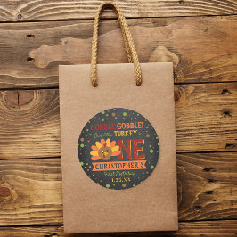 リトルトルコ秋感謝祭1st誕生日 ラウンドシール