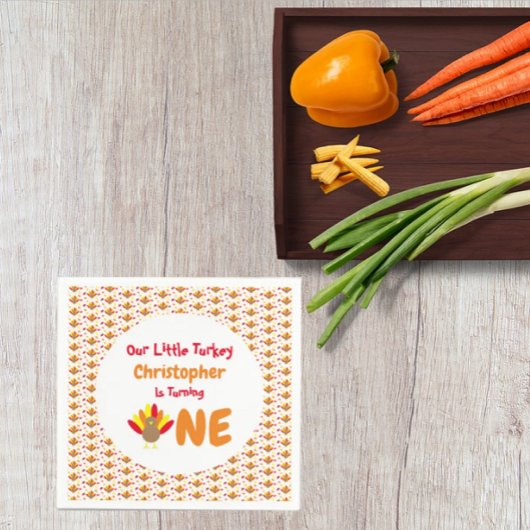 リトルトルコ1歳の誕生日 スタンダードカクテルナプキン