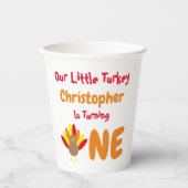 リトルトルコ1歳の誕生日 紙コップ (正面)