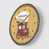 リトルトレインエンジンの壁時計 ラージ壁時計 (傾斜)