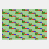 リトルトレインデザインラッピング紙シート ラッピングペーパーシート (正面)