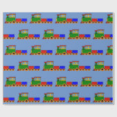 リトルトレインデザインラッピング紙転が ラッピングペーパー (フラット)