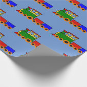 リトルトレインデザインラッピング紙転が ラッピングペーパー (角)