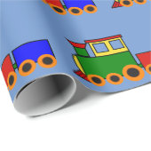 リトルトレインデザインラッピング紙転が ラッピングペーパー (ロールコーナー)