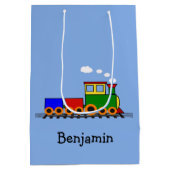 リトルトレインデザイン抱き枕 ミディアムペーパーバッグ (裏面)