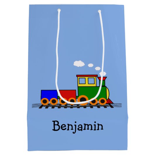 リトルトレインデザイン抱き枕 ミディアムペーパーバッグ (裏面)