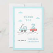 リトルトレインボーイズ誕生日サンキューカード セーブザデート (正面)