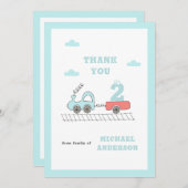 リトルトレインボーイズ誕生日サンキューカード セーブザデート (正面/裏面)