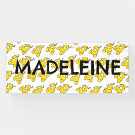 リトルトレイン誕生日シンプル名バナー 横断幕