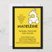 リトルトレイン誕生日パーティー 招待状 (正面)