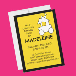 リトルトレイン誕生日パーティー 招待状