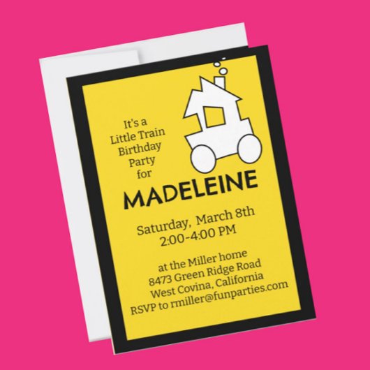 リトルトレイン誕生日パーティー 招待状