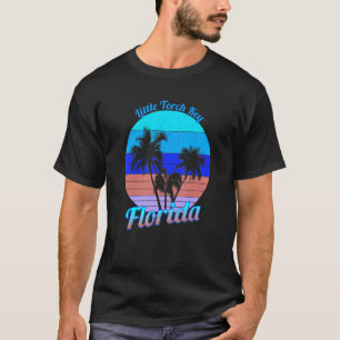 リトルトーチ鍵フロリダレトロトロピカルパームツリーズ Tシャツ