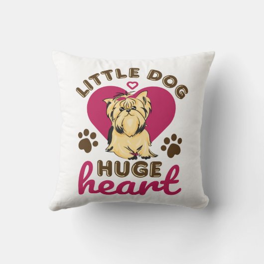 リトルドッグ巨大ハートヨークシャーテリアヨークシャーテリア クッション (裏面)