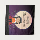 リトルドラキュラの衣装 ハロウィンパーティーの背景 タペストリー (正面(横))