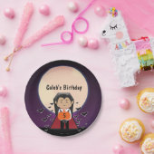 リトルドラキュラハロウィーン誕生日パーティープレート ペーパープレート (パーティー)