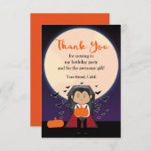 リトルドラキュラヴァンパイアハロウィーンサンキューカード サンキューカード (正面/裏面)