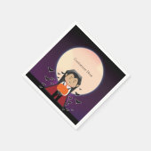 リトルドラキュラヴァンパイアハロウィーン誕生日パーティー スタンダードカクテルナプキン (角)