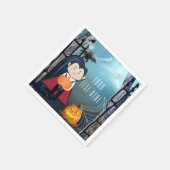 リトルドラキュラヴァンパイアハロウィーン誕生日パーティー スタンダードカクテルナプキン (角)