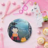 リトルドラキュラヴァンパイアハロウィーン誕生日パーティー ペーパープレート (パーティー)