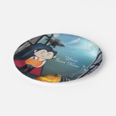 リトルドラキュラヴァンパイアハロウィーン誕生日パーティー ペーパープレート (アングル)