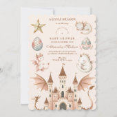 リトルドラゴンがやってくる！ベビーシャワー 招待状 (正面)