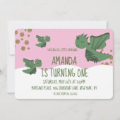 リトルドラゴンズグリッター&クラウドバースデーパーティー 招待状 (正面)