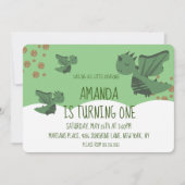 リトルドラゴンズグリッター&クラウドバースデーパーティー 招待状 (正面)