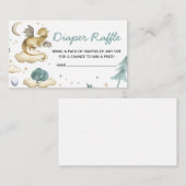 リトルドラゴンベビーシャワーおむつラッフル エンクロージャーカード (正面/裏面)
