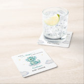 リトルドラゴンベビーシャワー スクエアペーパーコースター (インサイチュ)